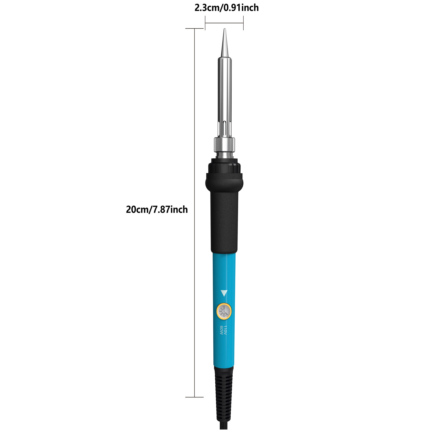 Soldering Iron Kit,60W Adjustable Temperature Welding Tool Solder Gun Wire Tips