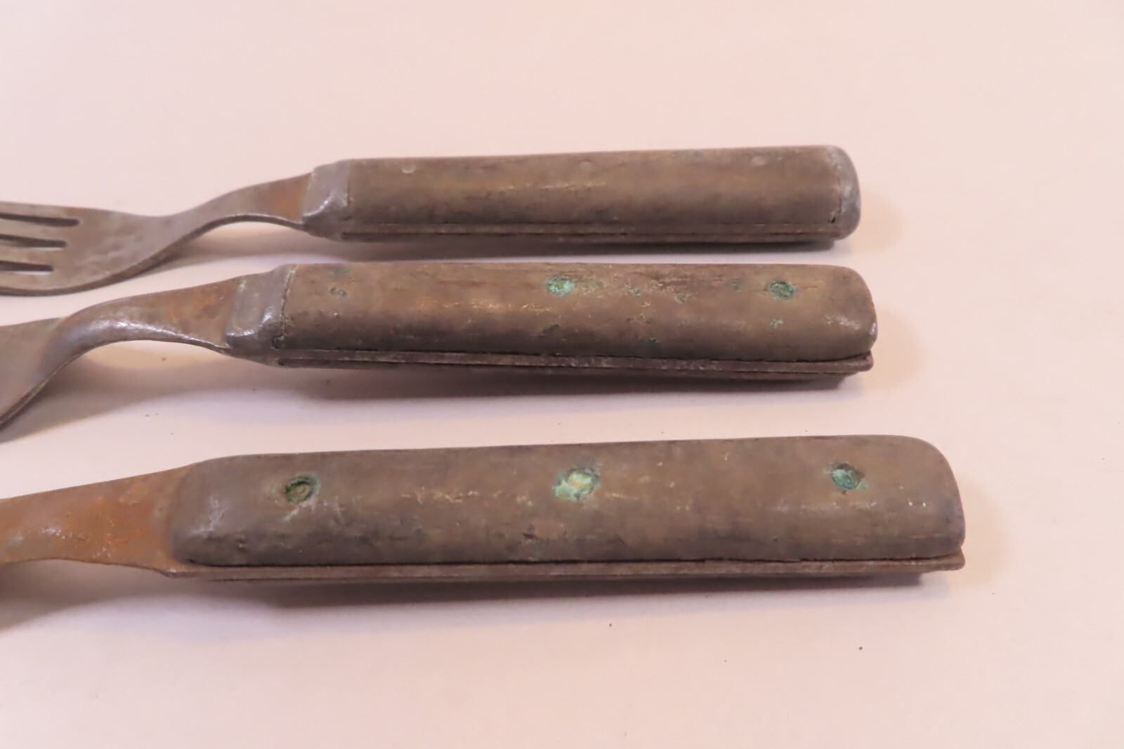 Antique Civil War Era Carving Fork and (6) Dinner Forks