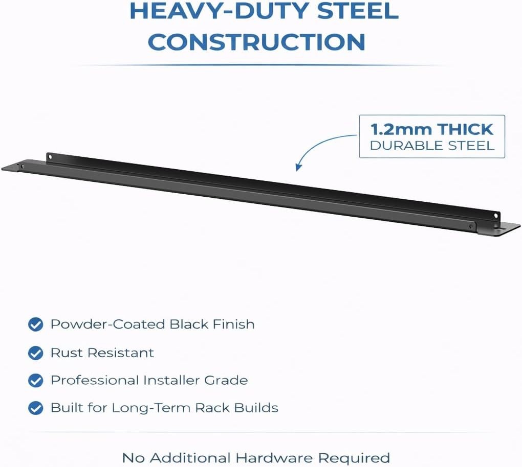 ynVISION Rack Blank Panels for 19” Server, Network & AV Rack | Hardware Included
