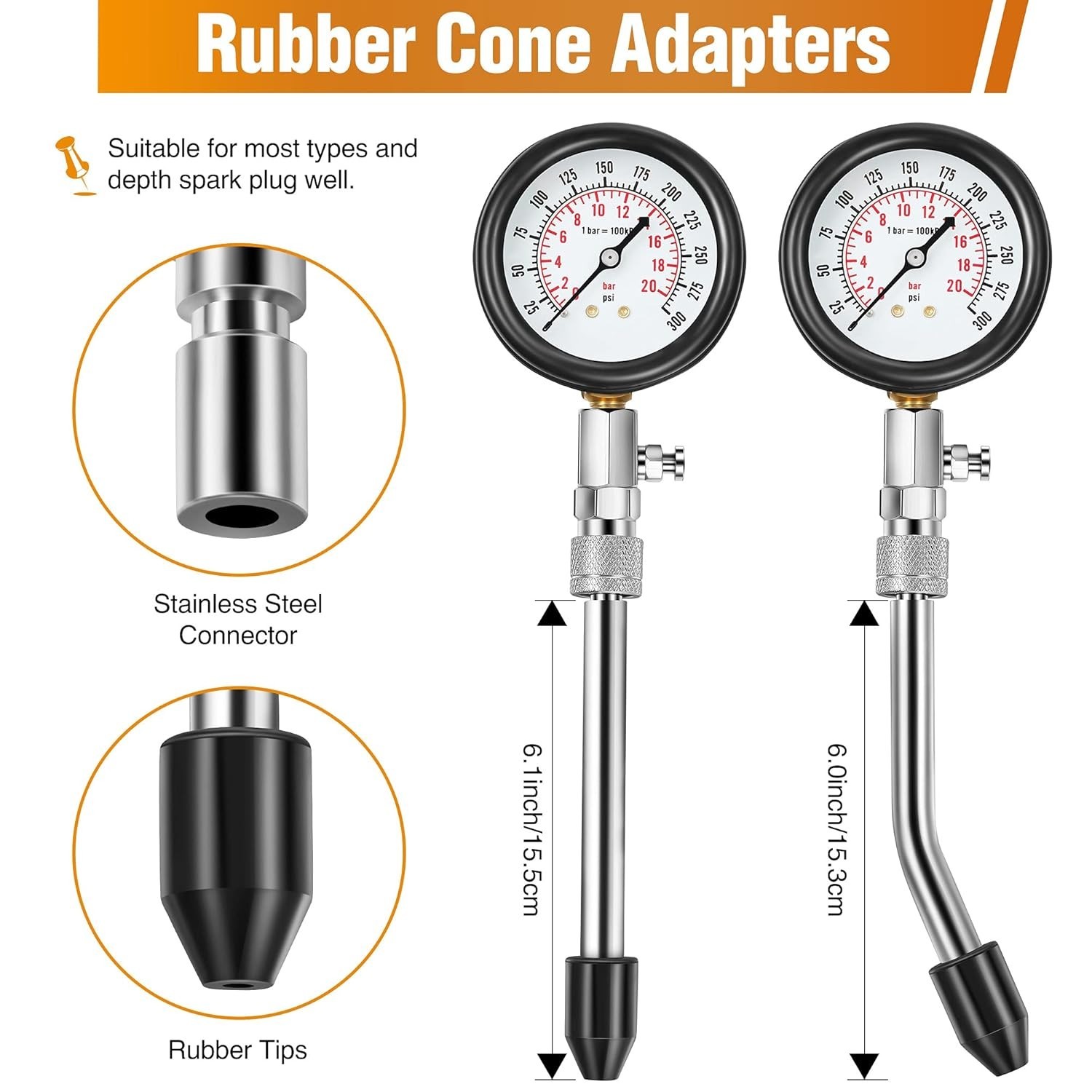 Complete Automotive Compression Tester Set