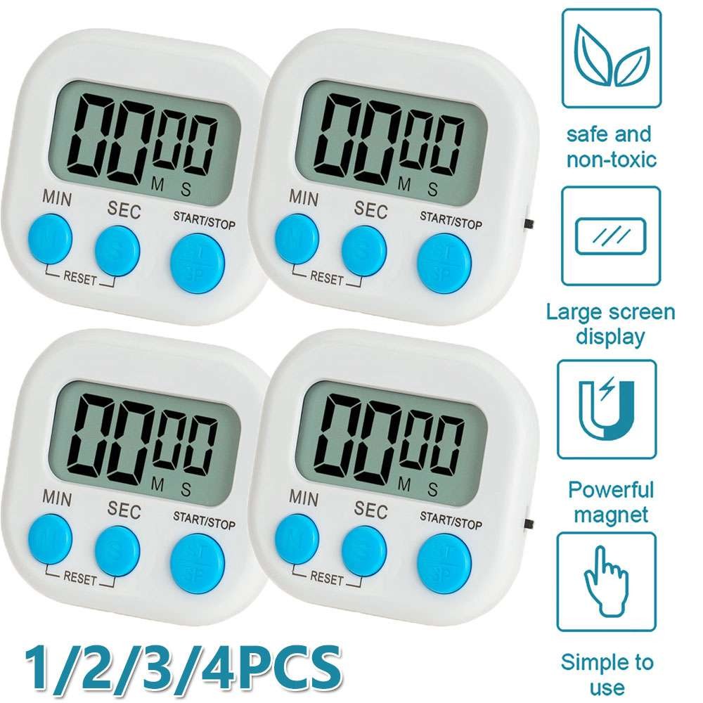 Large LCD Digital Kitchen Cooking Timer Count Down Up Clock Loud Alarm Magnetic