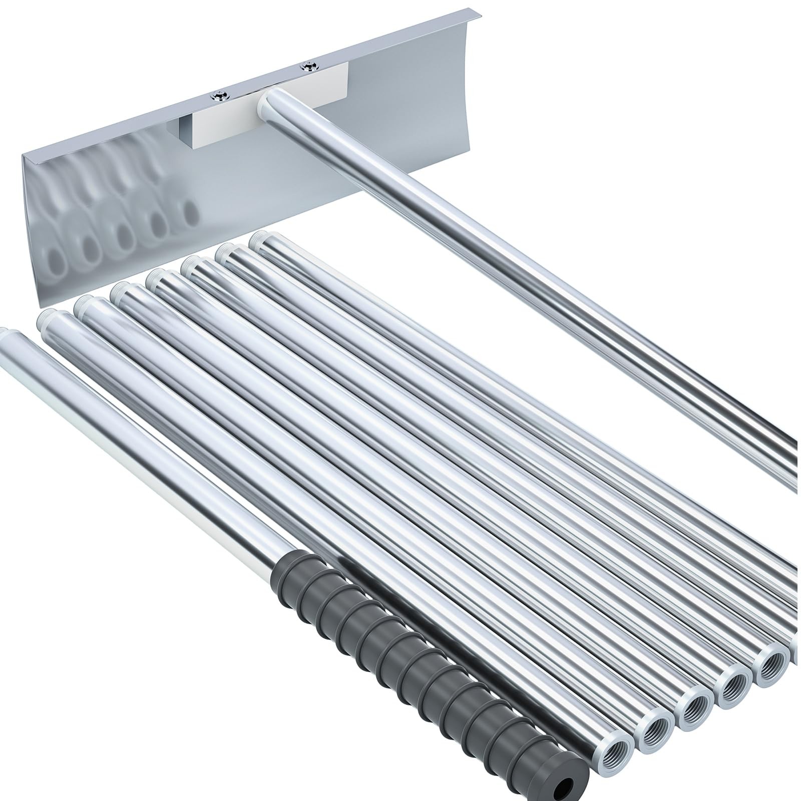 Stainless Steel Roof Rake: 2-16.5 FT Extendable, All-Stainless Construction (...