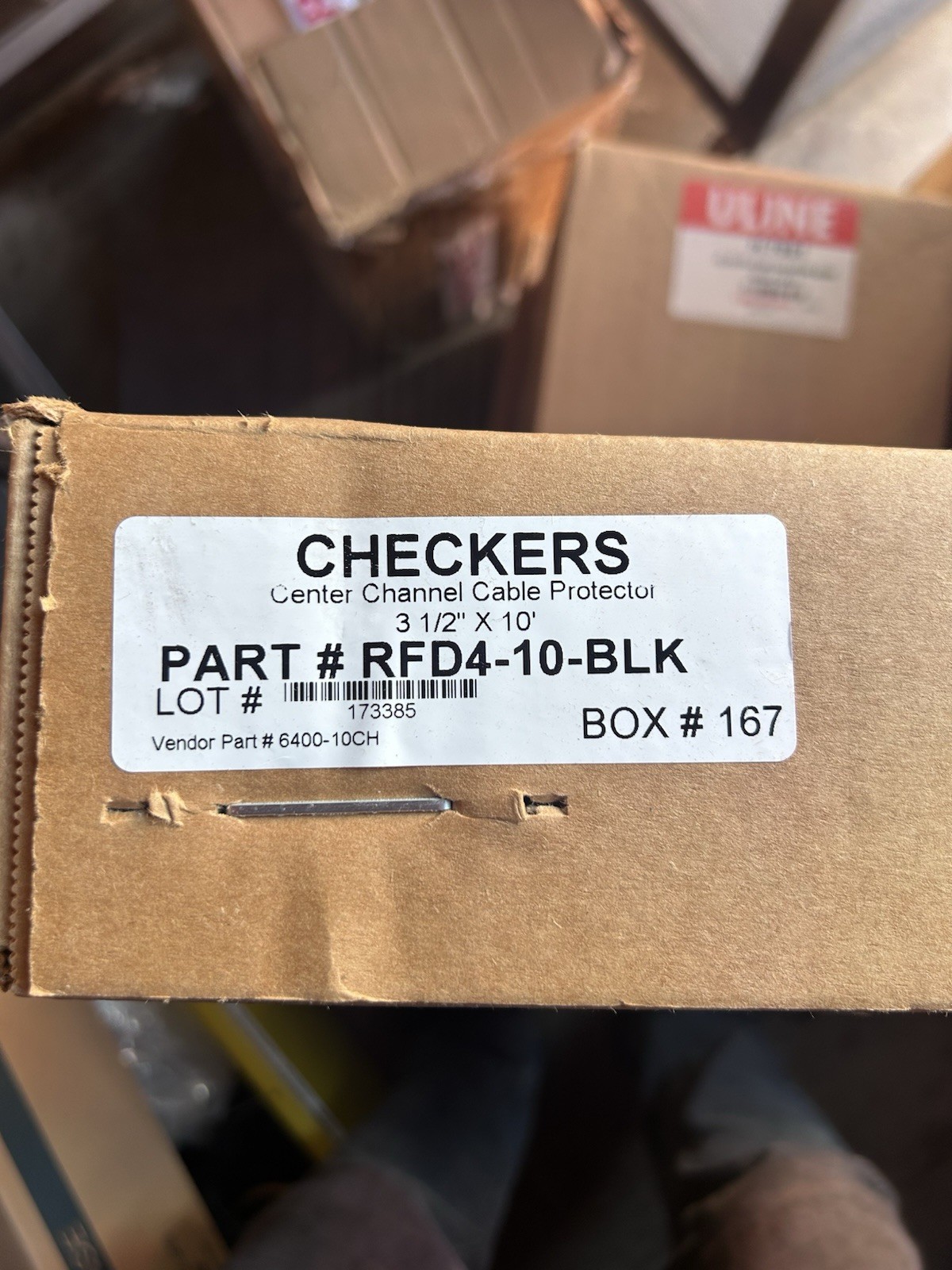 Checkers RFD4‑10 10 ft Single-Channel Rubber Duct Cable Protector
