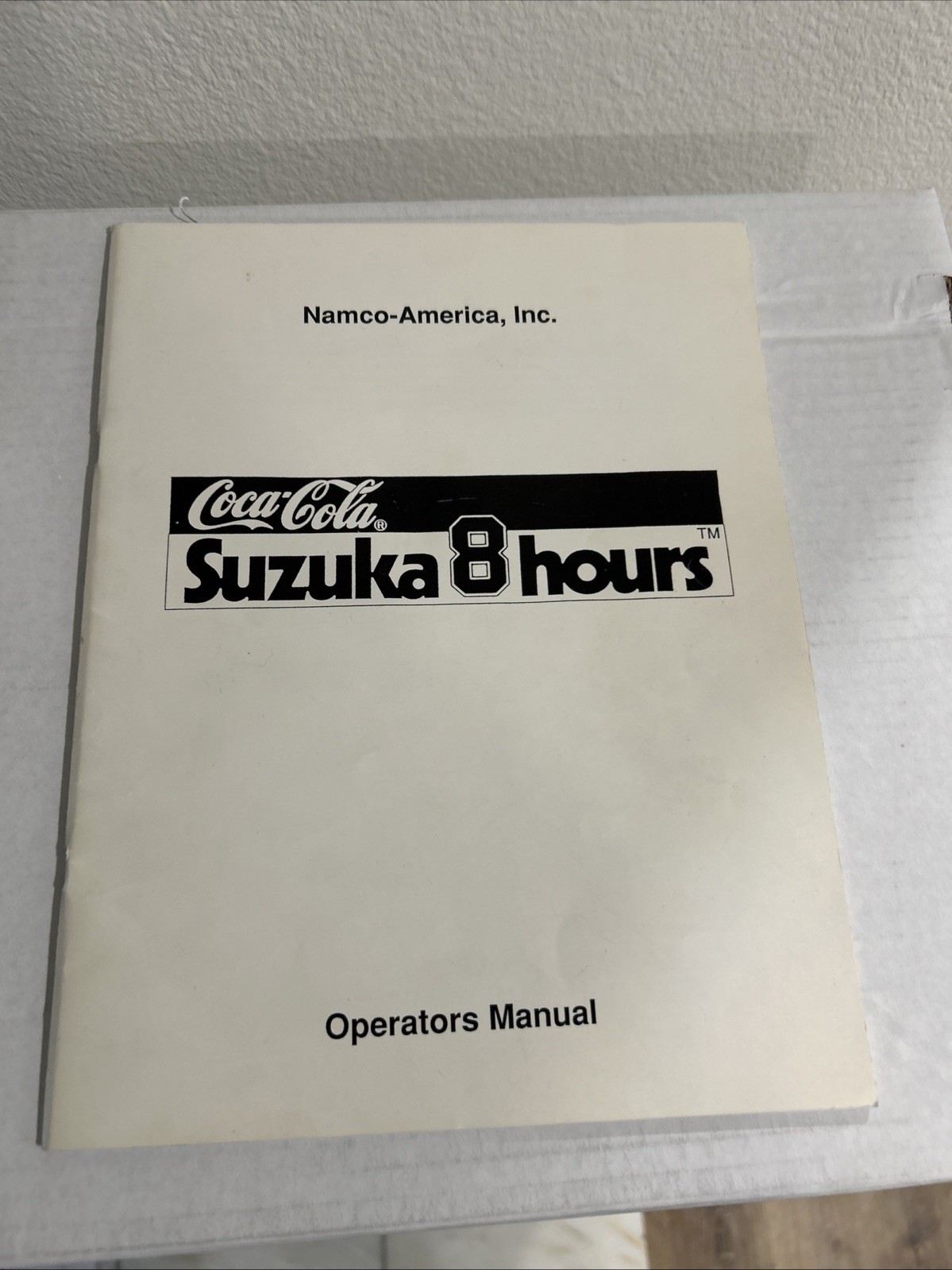 Coca-Cola Suzuka 8 Hours Namco Video Arcade Game OWNERS manual