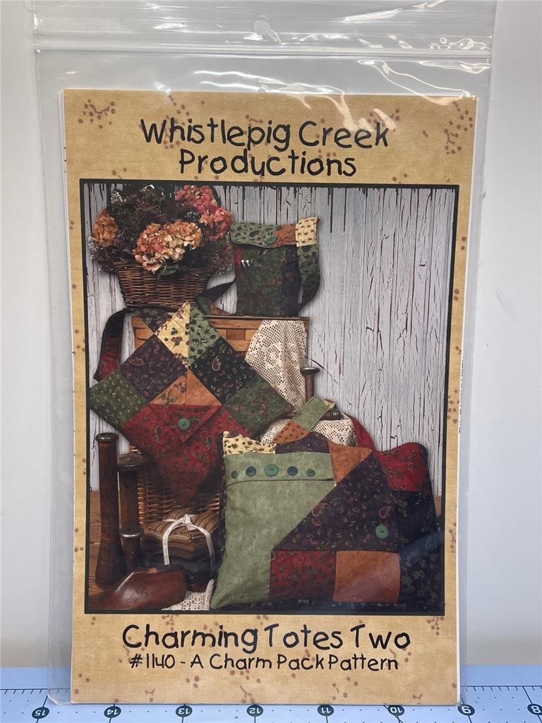 WHISTLEPIG CREEK  - Bag Pattern - #1140 CHARMING TOTES TWO 18" x 13.5"