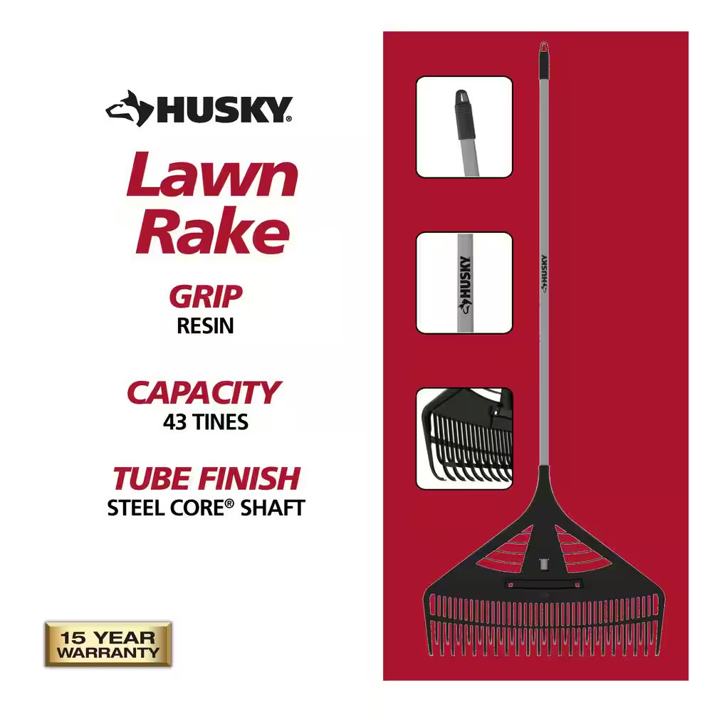 26 In. Dual Tine Poly Rake