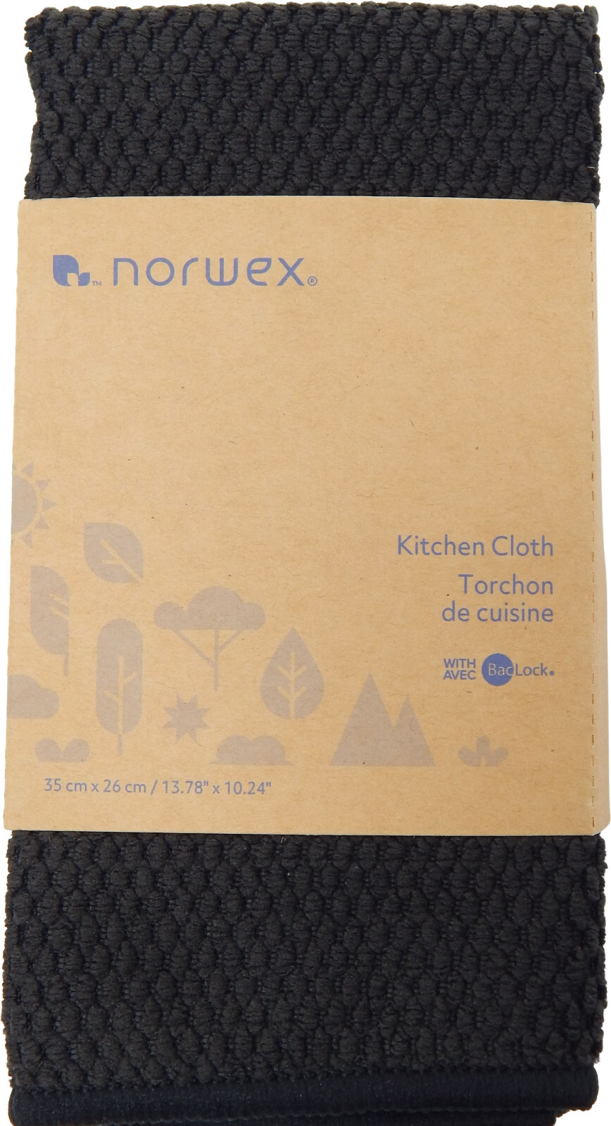Norwex Diamond Textured Kitchen Cloth - Onyx (35cm x 26cm / 13.78″ × 10.24")