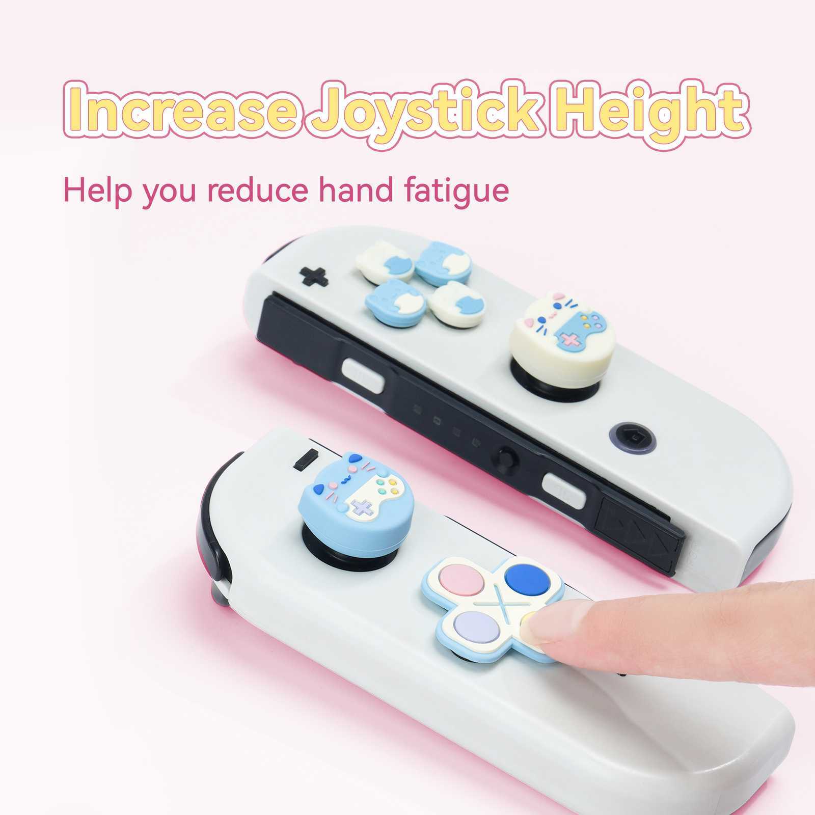 GeekShare D-Pad Button Caps & Thumb Grips for Nintendo Switch/ OLED Game Cat