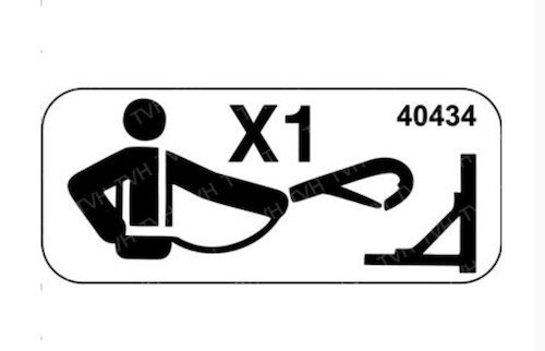 Part # 40434GT Fits Genie DECAL - LANYARD ANCHORAGE POINT UNPACKAGED