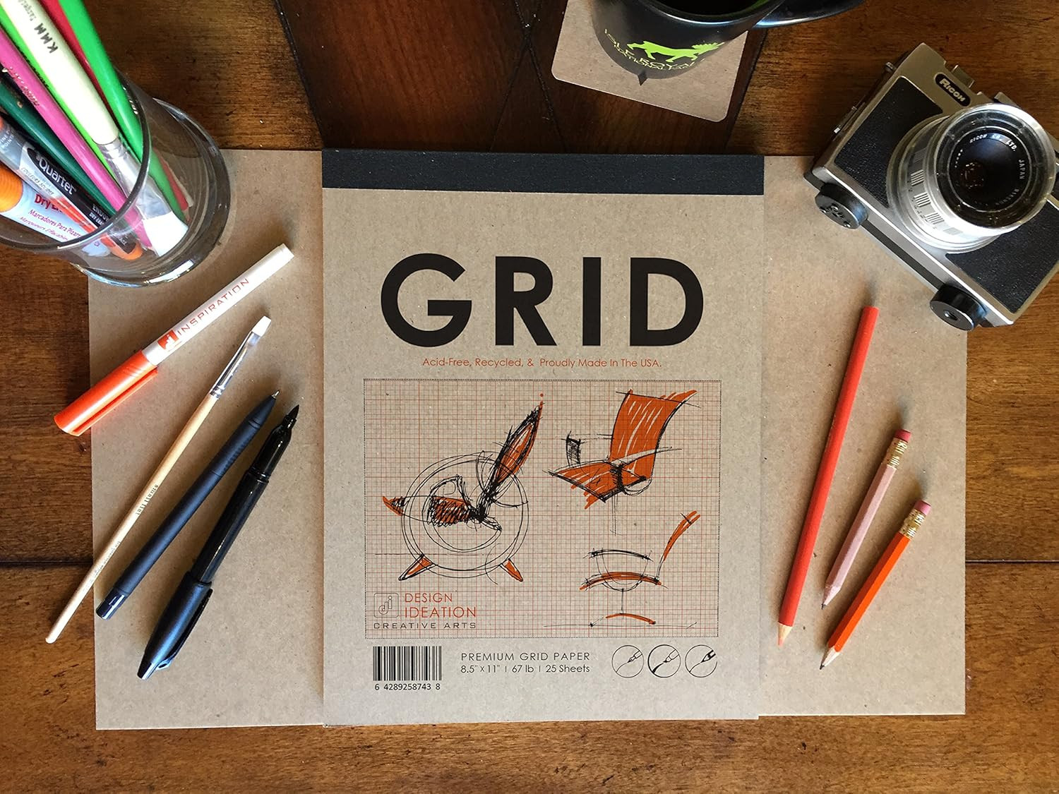 Grid PAD. Removable Sheet. Premium Paper. Smart-Bind Reinforced Lay Flat Binding