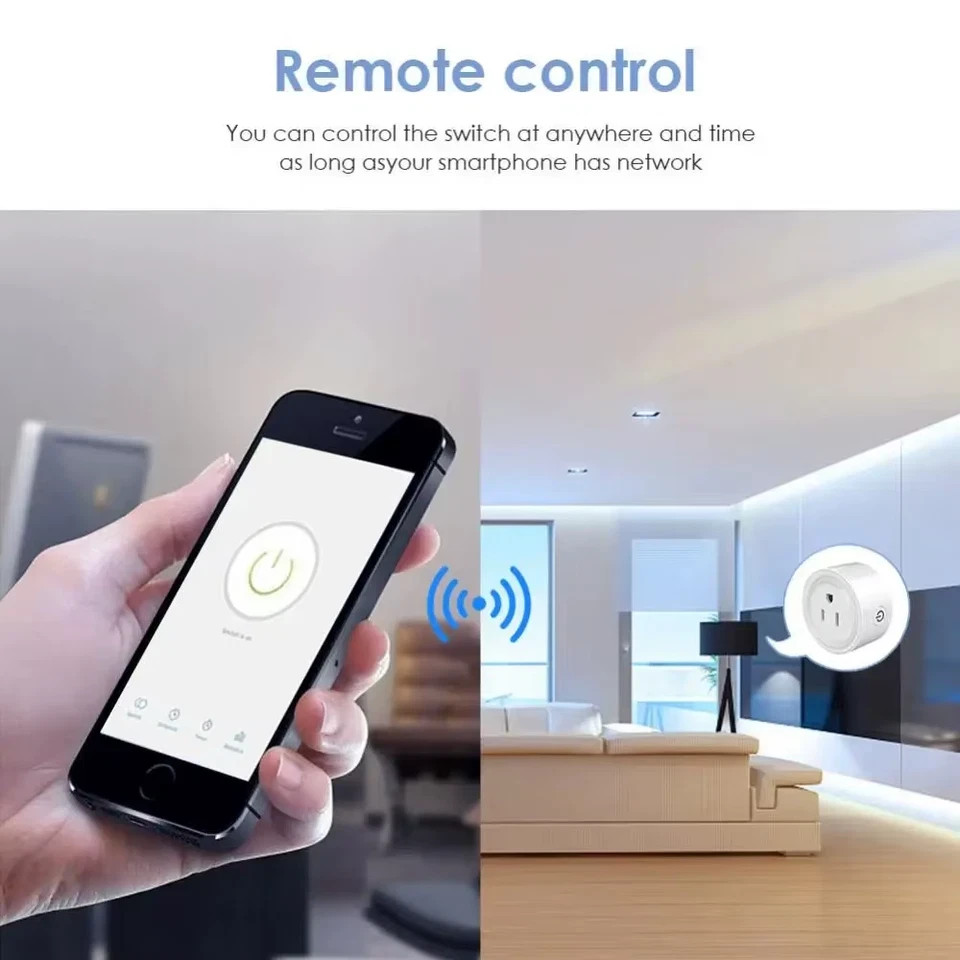 Tuya Smart Wifi Plug US Standard Wireless Outlet 10A Remote Control Smart Home**