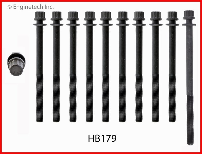 Enginetech HB179 Engine Head Bolt Set for One Cylinder - Fits Honda, Acura, Isuz