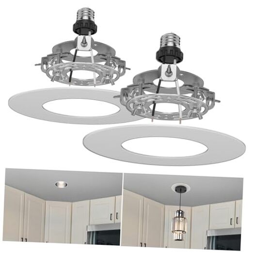 R5 and 6 Recessed Can Light Conversion Kit, Ceiling Light Fixture white-2pc