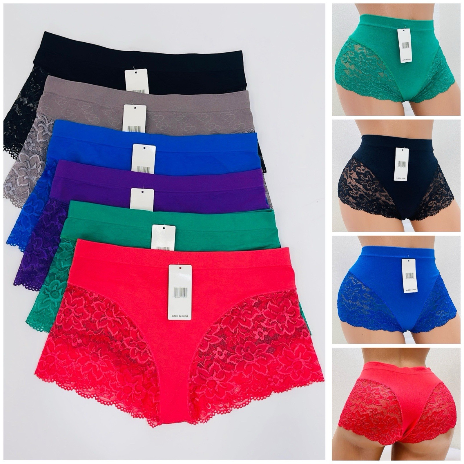 Women's Seamless Boyshorts Underwear Panties Underskirt Shorts Lot Of 6 One Size