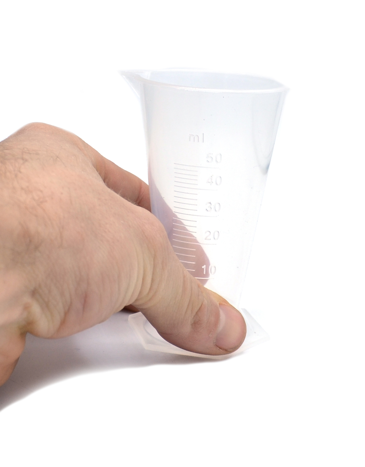 Conical Measure, 50ml - Polypropylene Plastic, Translucent - Eisco Labs
