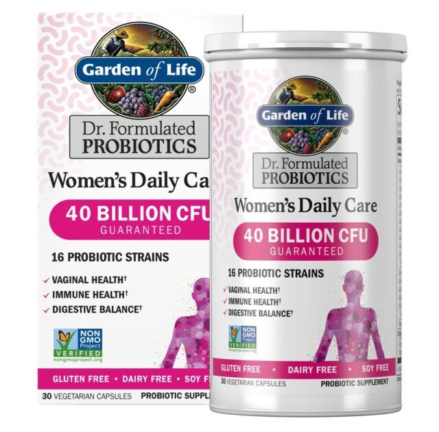Garden of Life Women's Probiotics Daily Care Caps, 40 Billion CFU 30 Count 8/26+