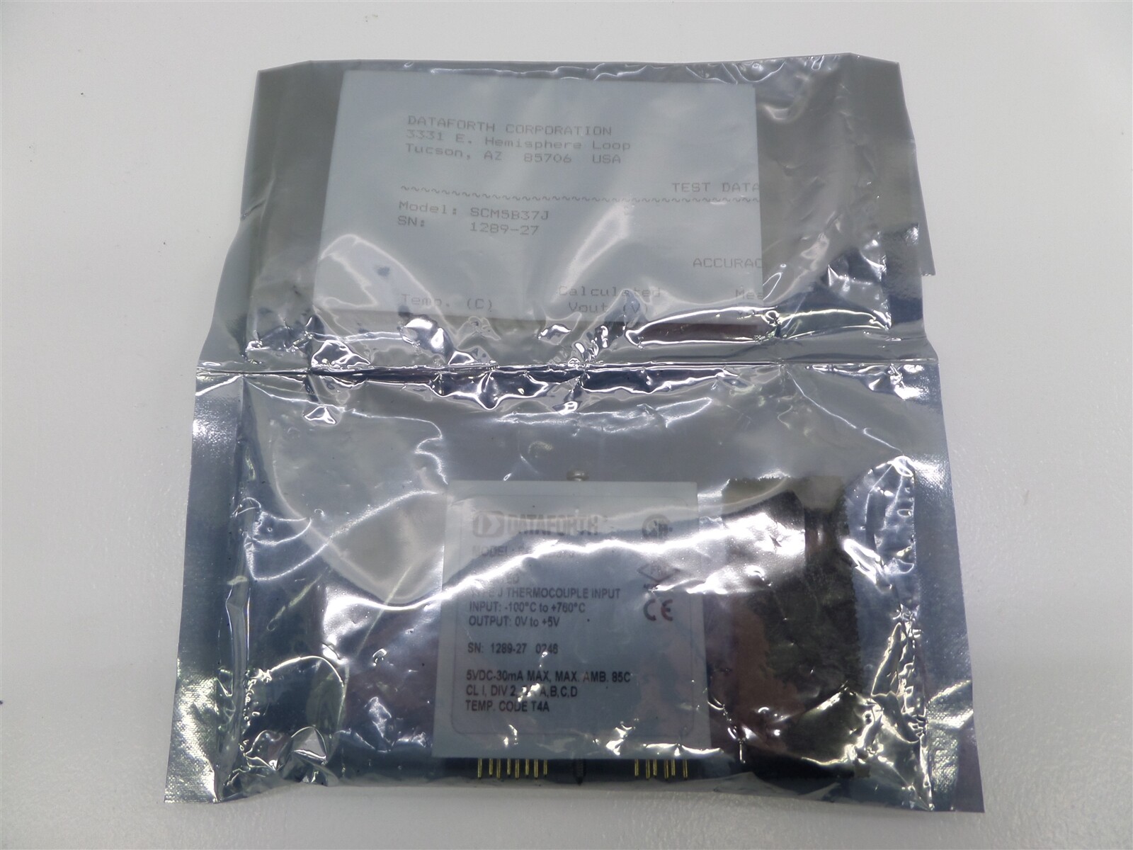 Dataforth SCM5B37J Isolated Type J Thermocouple Unit