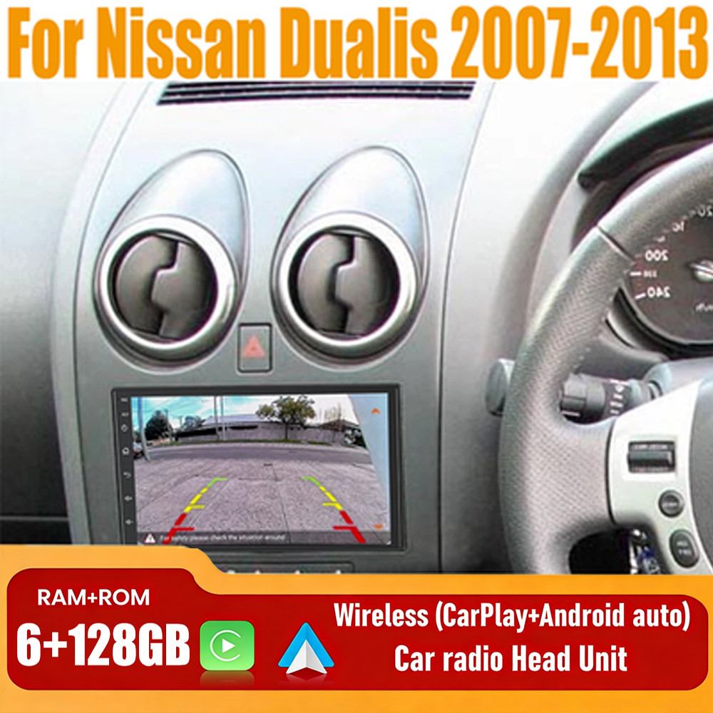 7'' Apple Carplay & Android Auto Head Unit Car Radio For Nissan Dualis 2007-2013