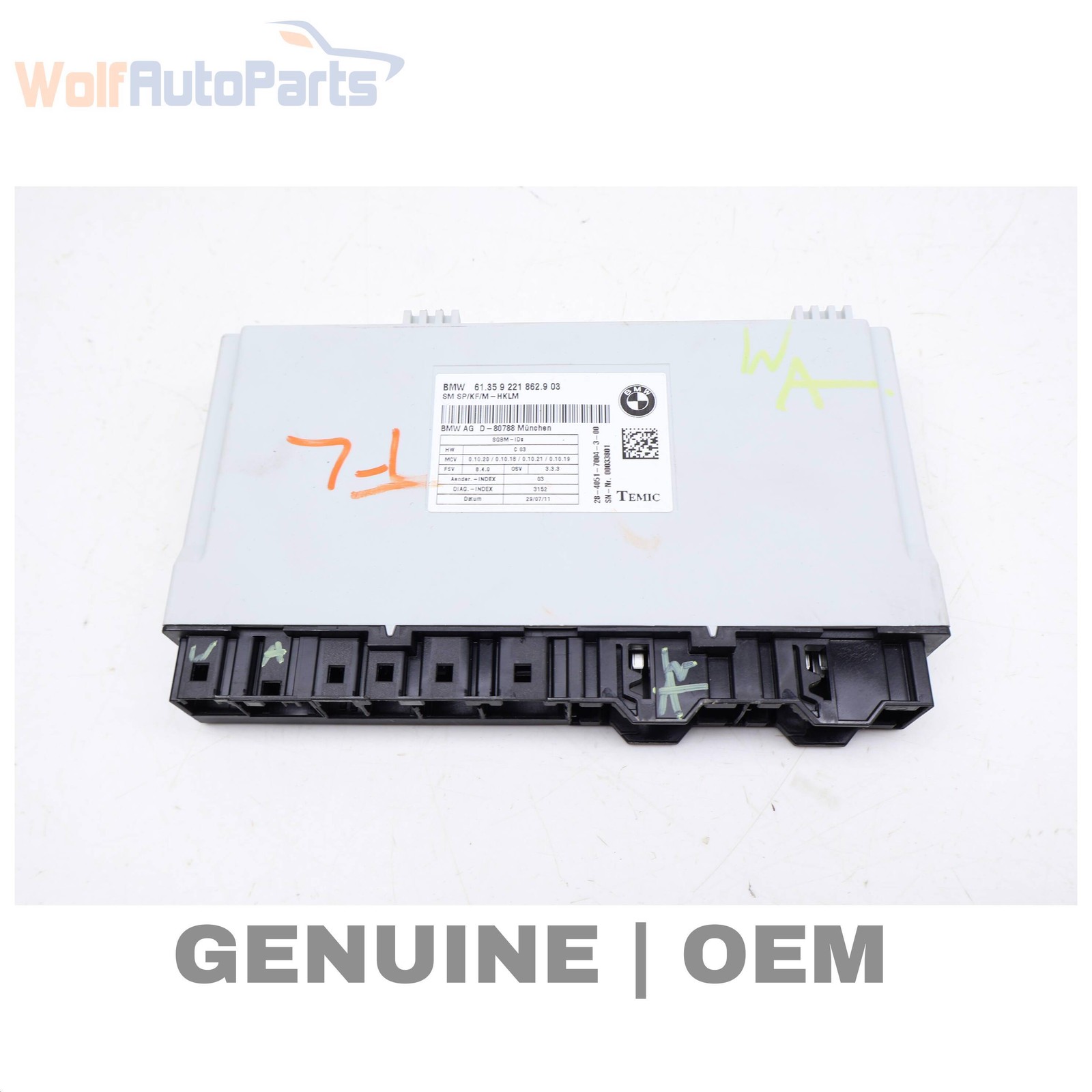 2010-2013 BMW X5 35IX E70 - Front SEAT Control Module 9221862