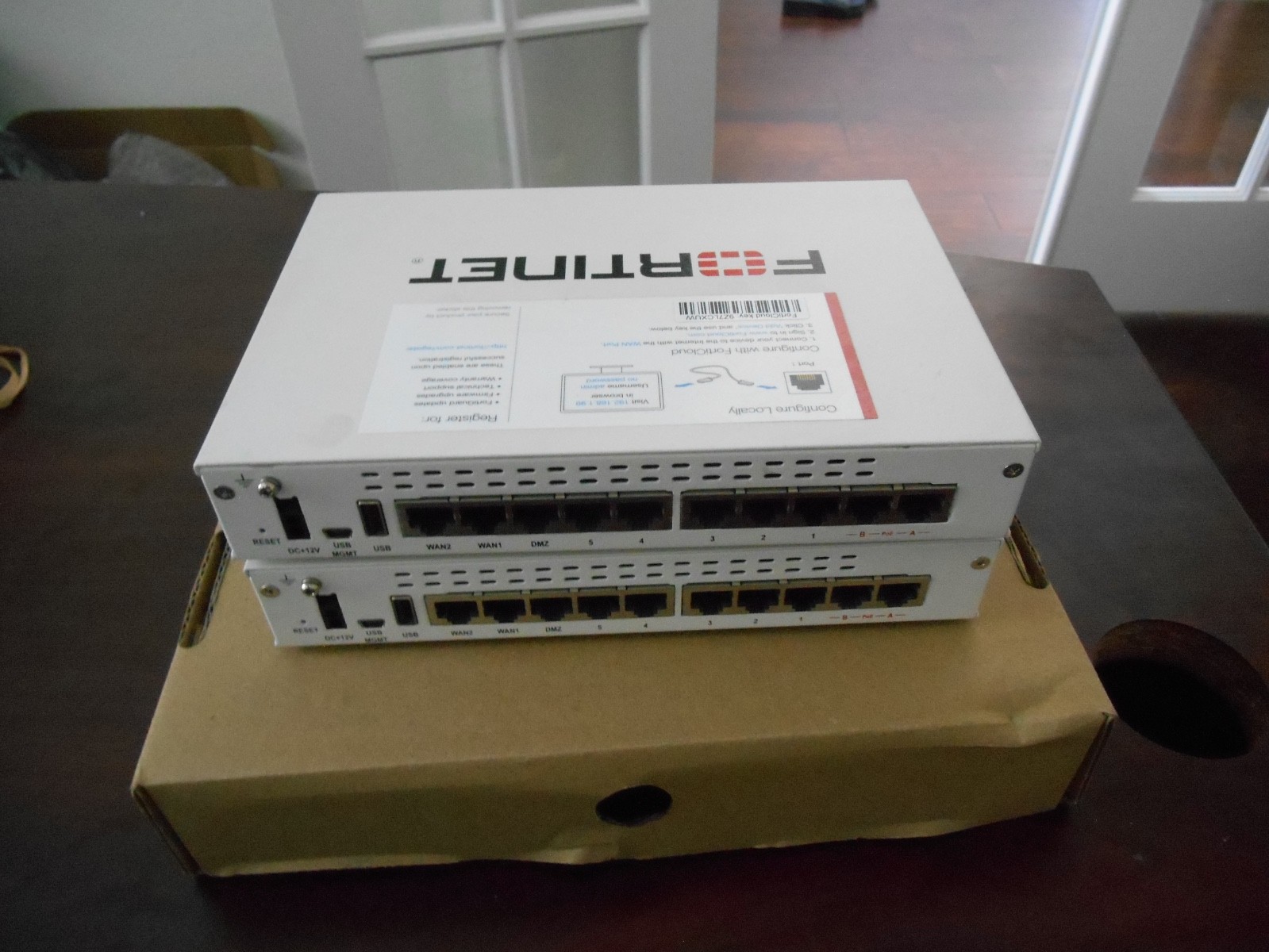 Fortinet Fortigate FG-60D-POE 10 Port GE PoE Firewall  w o / AC Lot Of 2