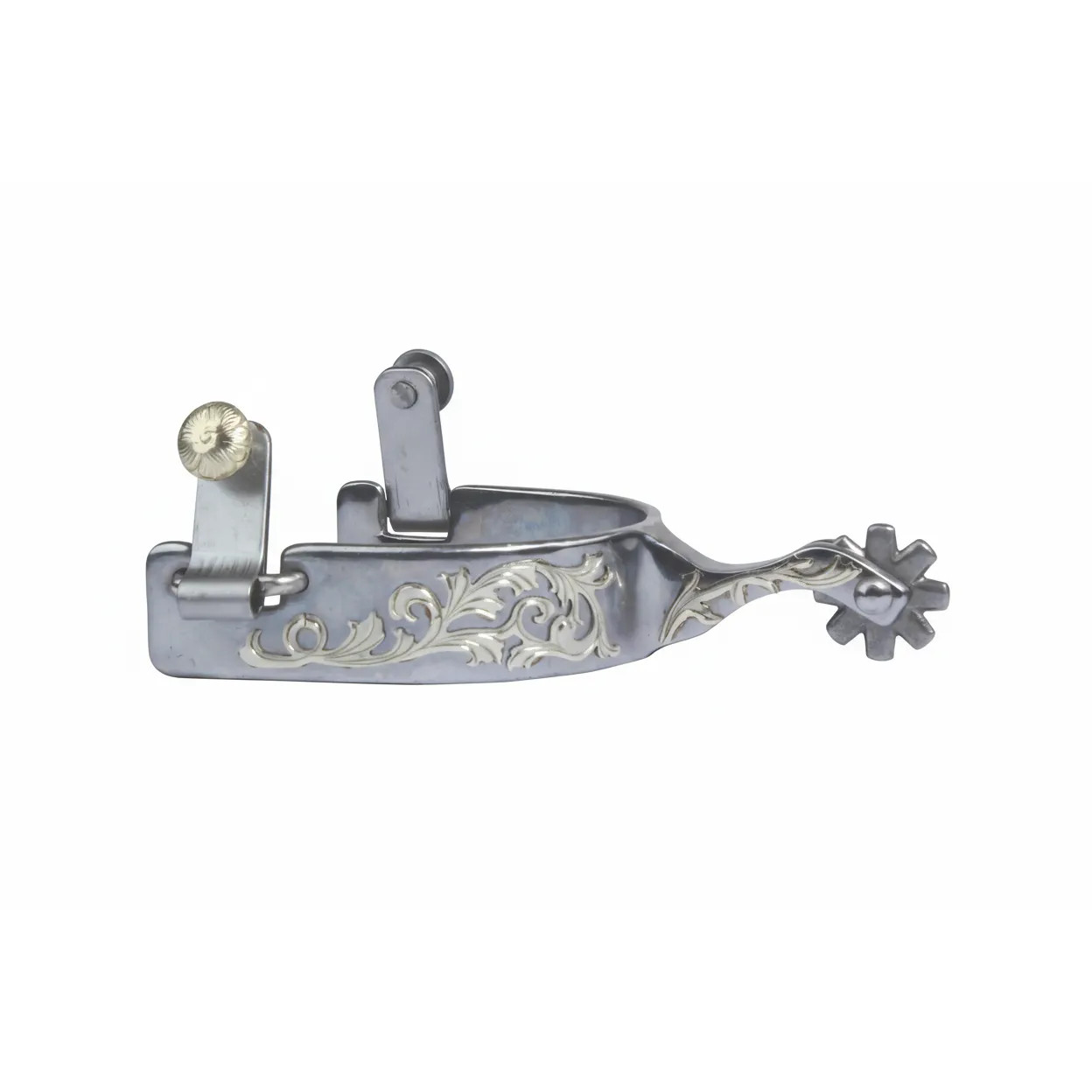 Professional's Choice PC 1 Floral Engraved Western Spurs - 1” Band, 2 1/4”