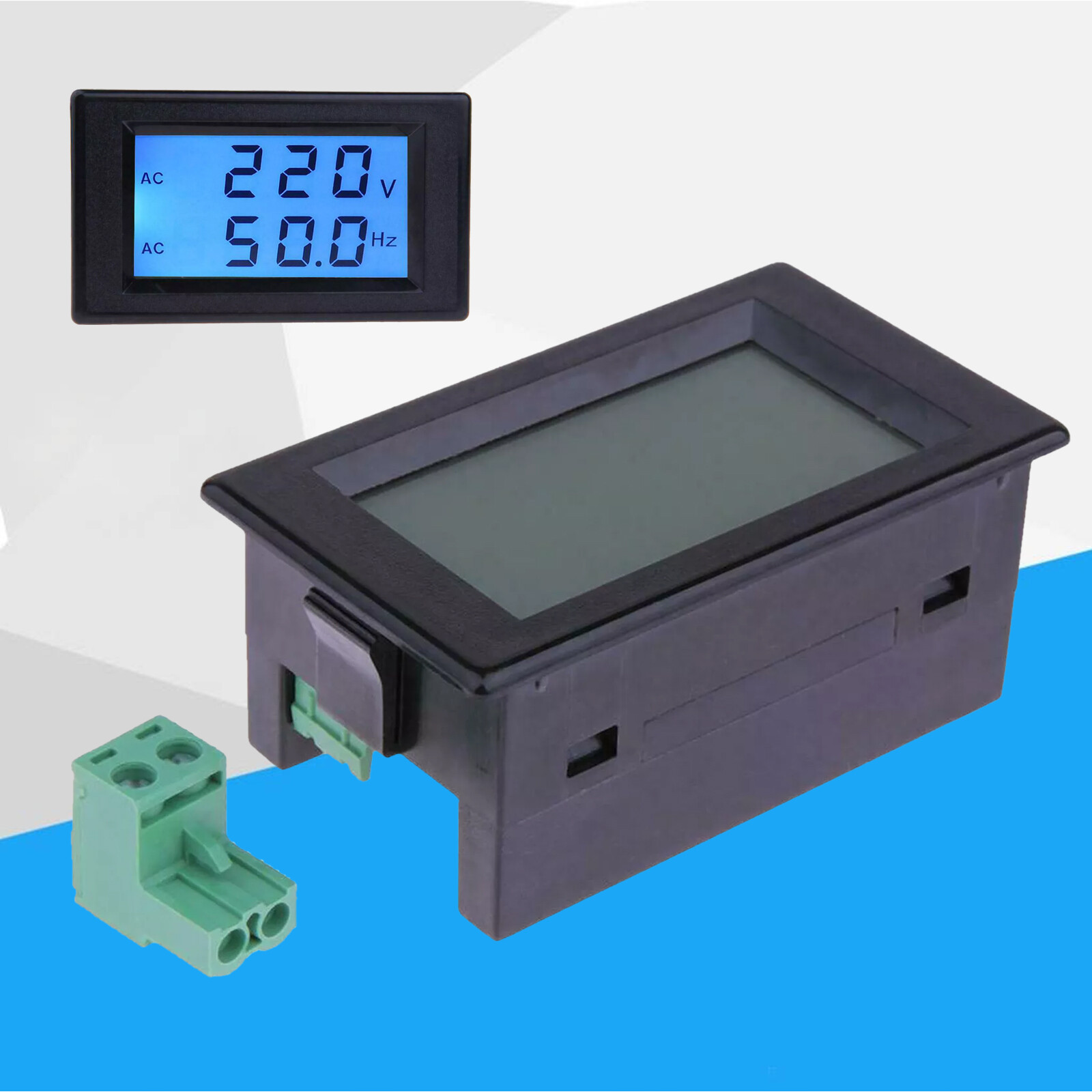Two-wire Volt Meter LCD Digital AC Voltmeter and Frequency Meter 45.0-65.0hz Hot