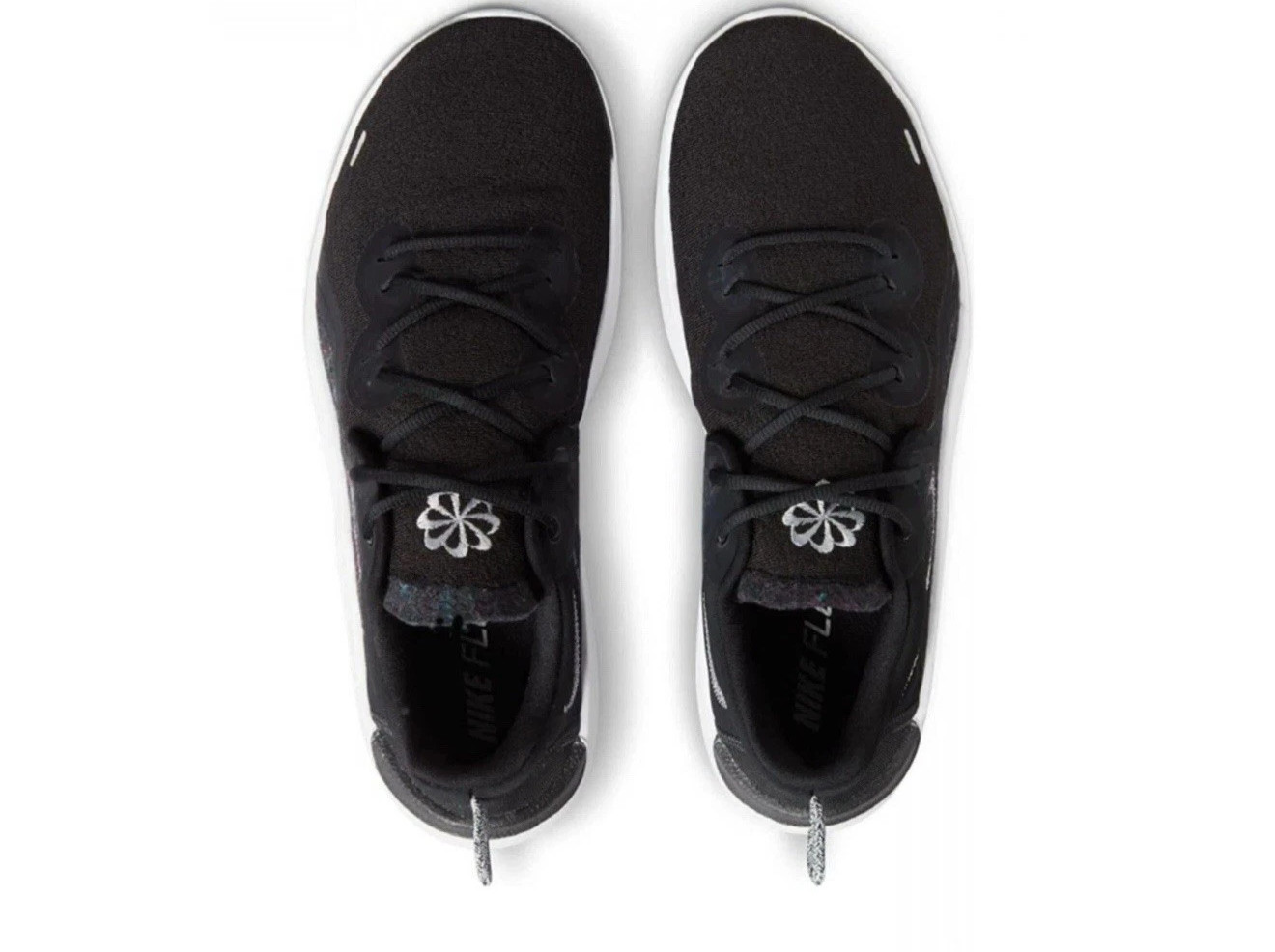 Nike Flex Run 2021 Shoes Mens Black White Workout Running CW3408 002