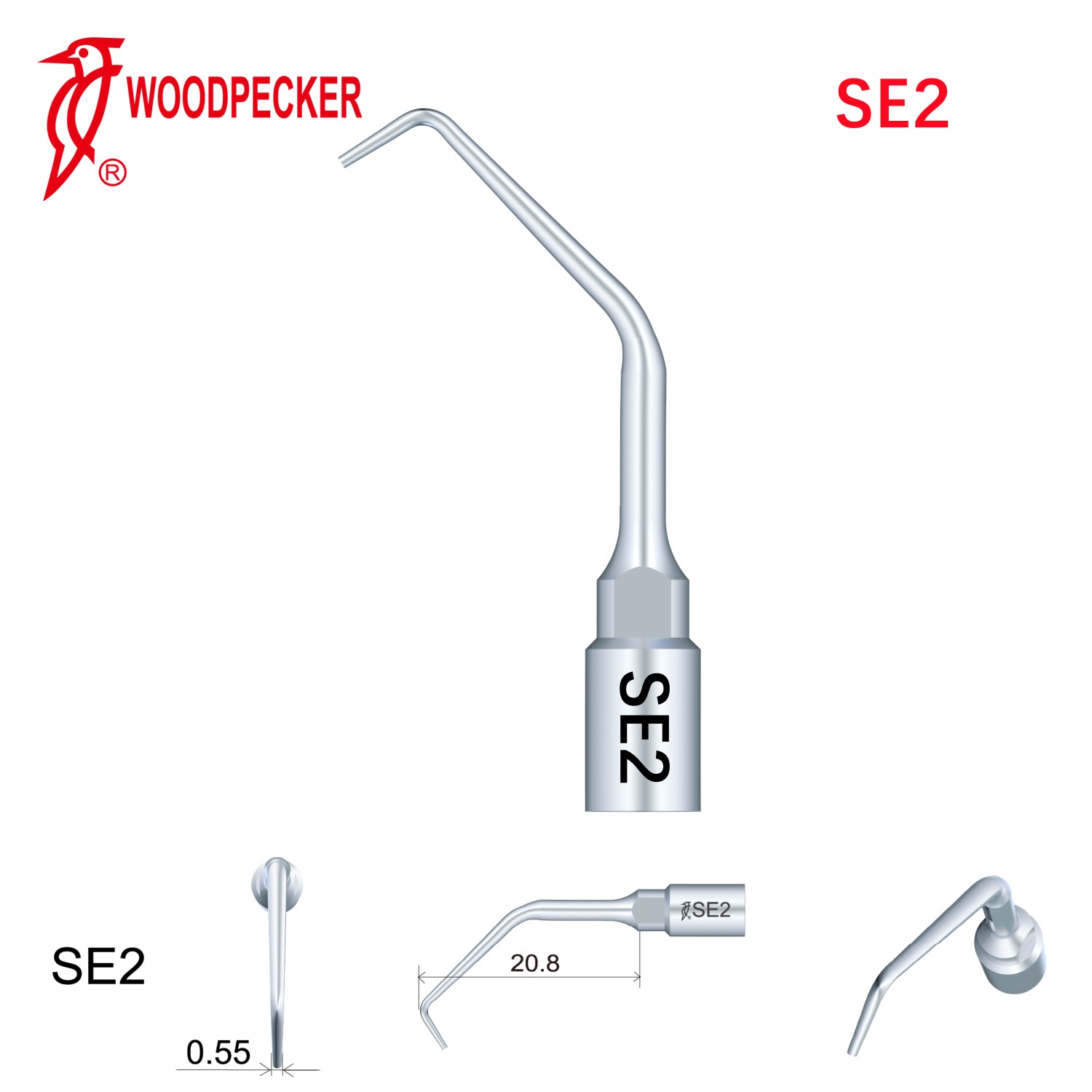 Woodpecker Dental Perio Bone Surgery Tips SE2 for Surgic Smart  & Satelec Perio