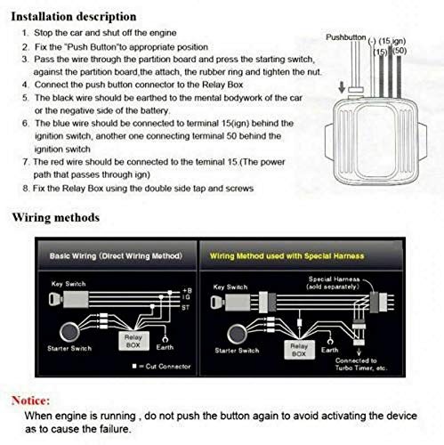 Push Start Button, Car 12V LED Engine Start Push Button Switch Ignition Input
