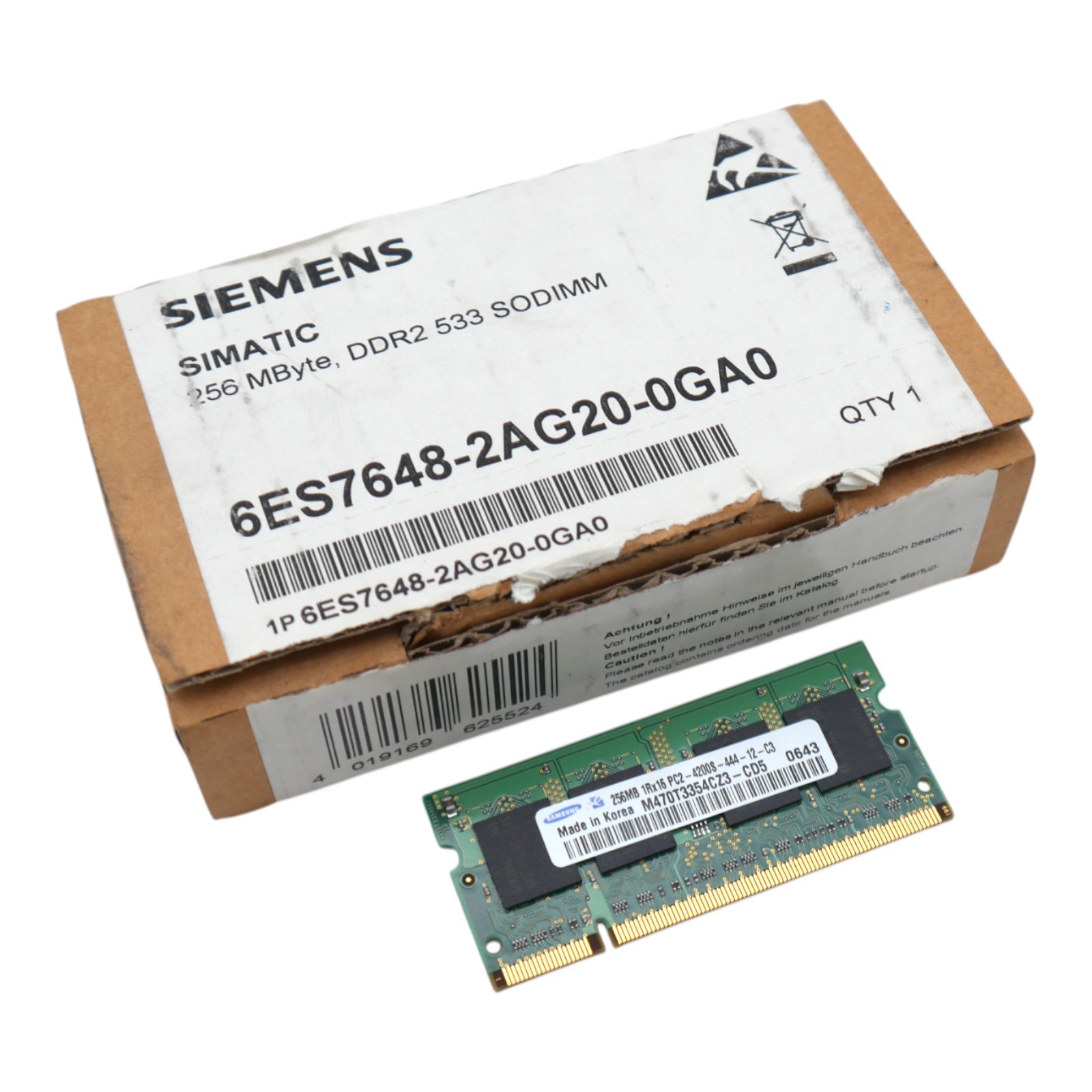 Siemens SIMATIC 6ES7648-2AG20-0GA0 256MByte DDR2 533 SODIMM -Unused/Original Packaging-