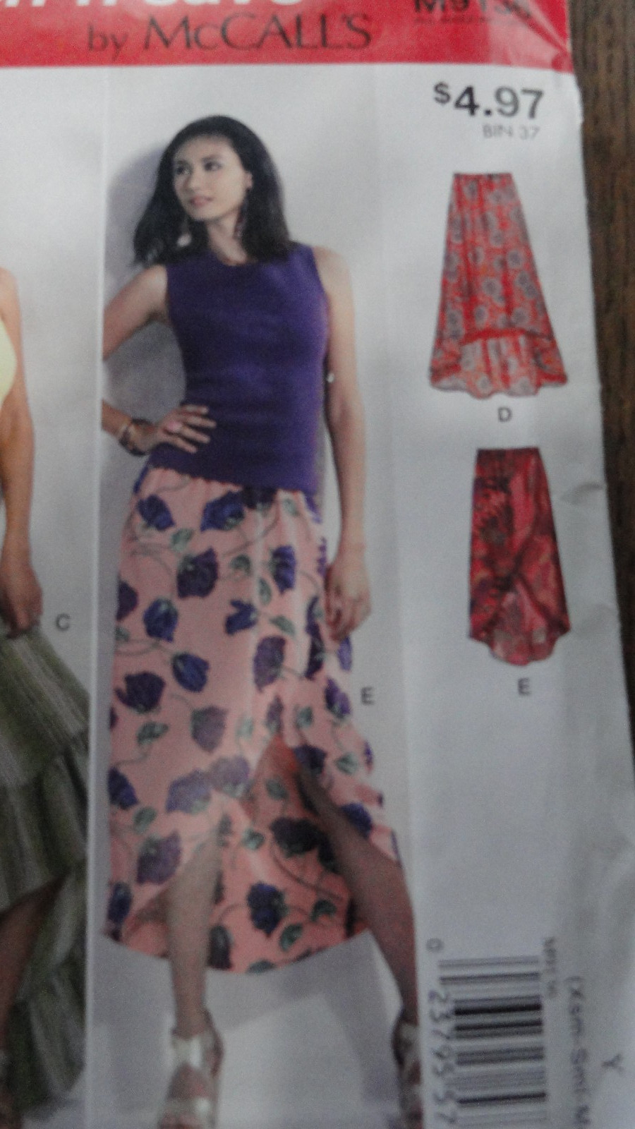 2015 McCall's Skirt Pattern 9136 Sz XS-M Uncut Very Loose Fitting