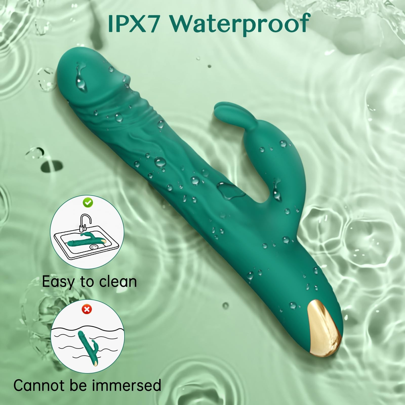Thrusting Vibrator Dildo Adult Sex Toy for Clitoral G Spot Stimulation, Reali...
