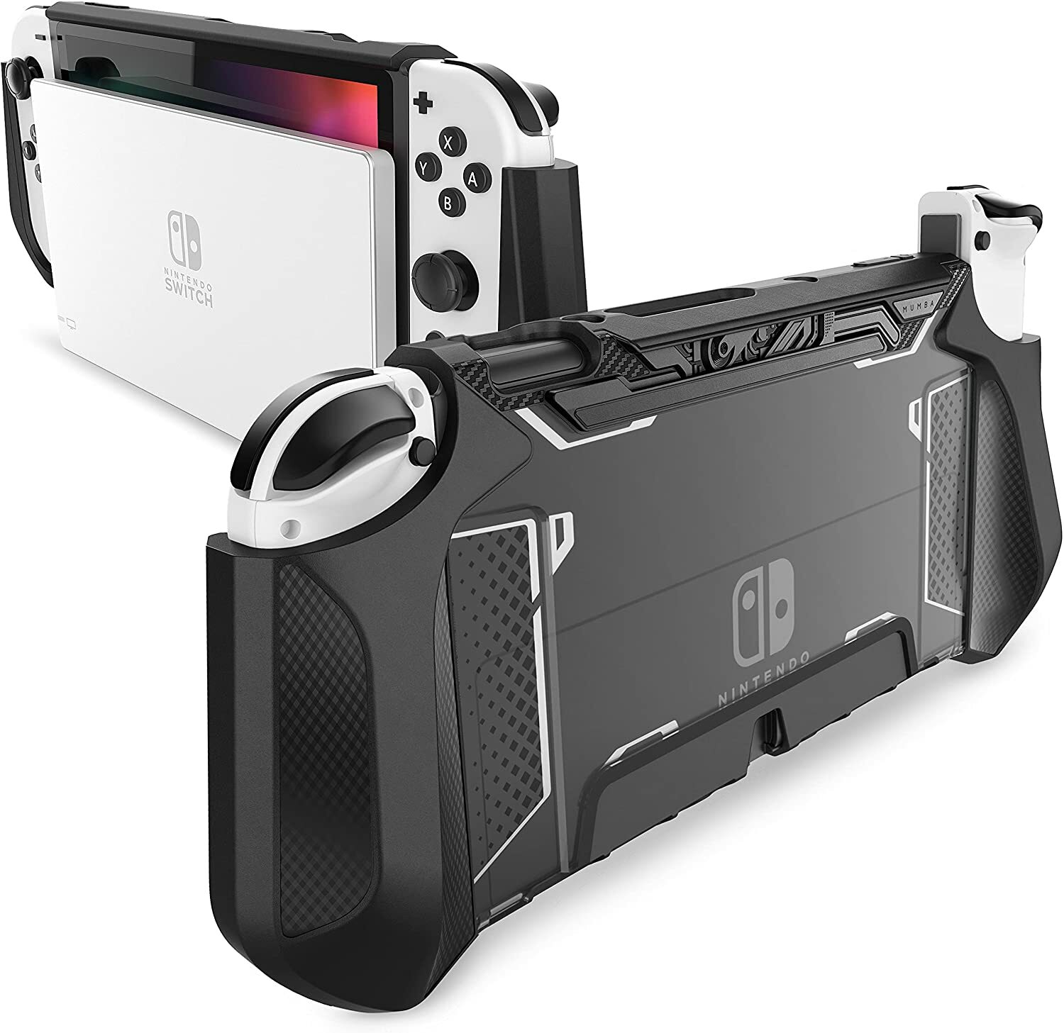 Mumba Dockable Case For Nintendo Switch OLED 2021 Grip Case Ergonomics Cover