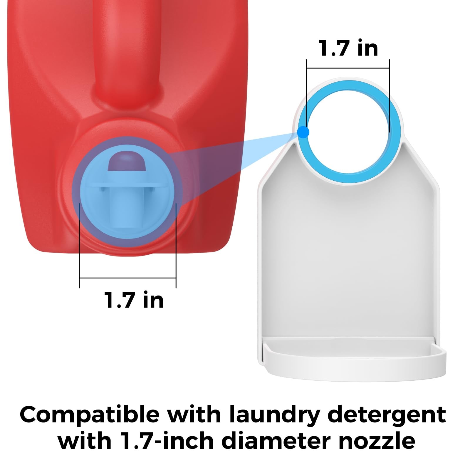 [2 Pack] Laundry Detergent Dispenser Cup Holder & Nozzle Force-Saving Switch,...