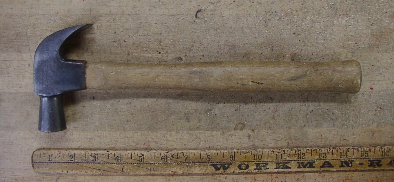 Vntg Sargent VBM Bell Faced Curved Claw Hammer,1lb.11.1oz,Original Handle,READ!