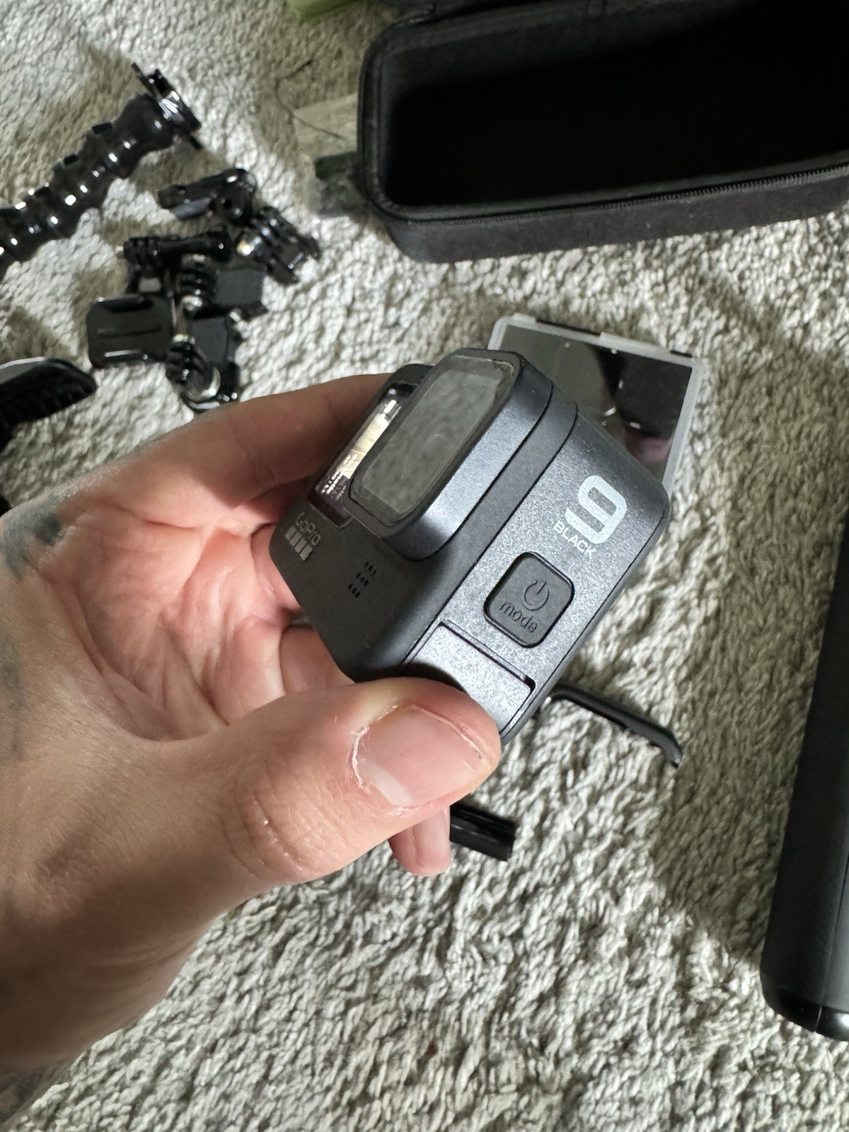 GoPro HERO9 Black Camera Accessory Bundle w/ Case Tripod LED Light Filters