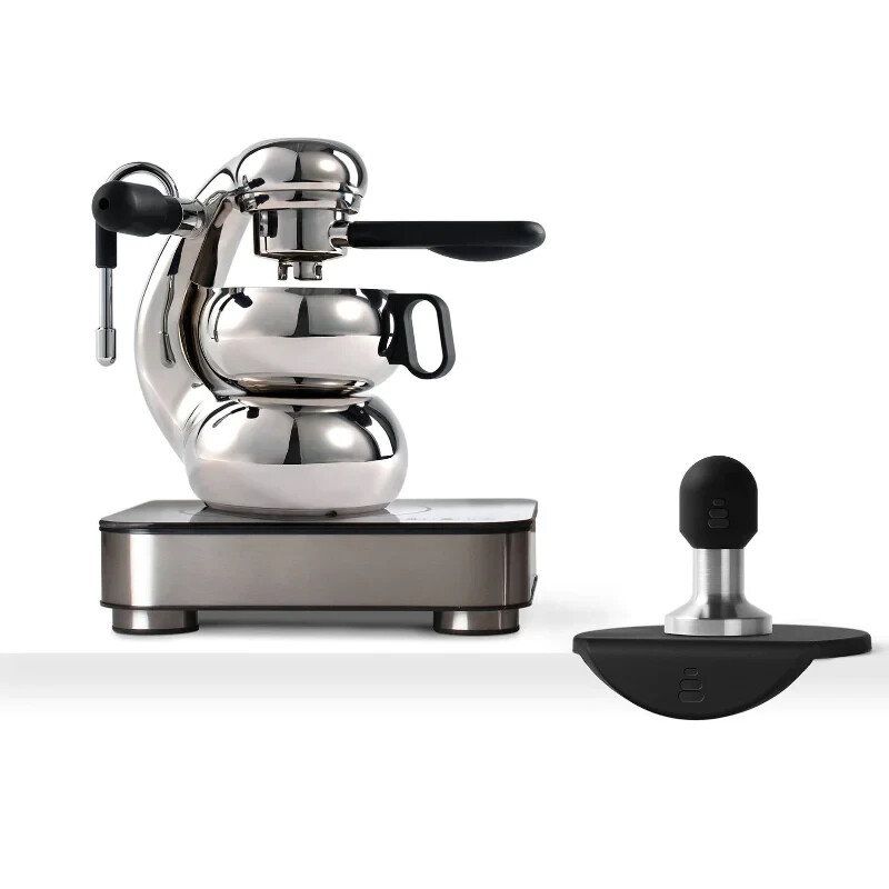 THE LITTLE GUY STOVE TOP WITH INDUCTION BASE STAINLESS TAMPER + TAMPER MAT NEW