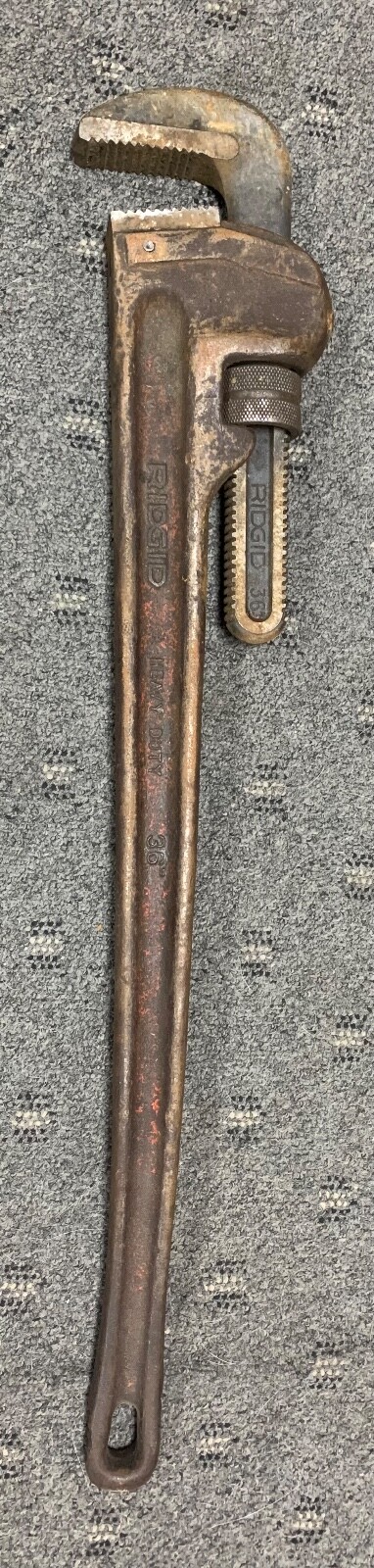 Vintage RIDGID U.S.A. The Ridge Tool Co 36" Straight Steel Pipe Wrench