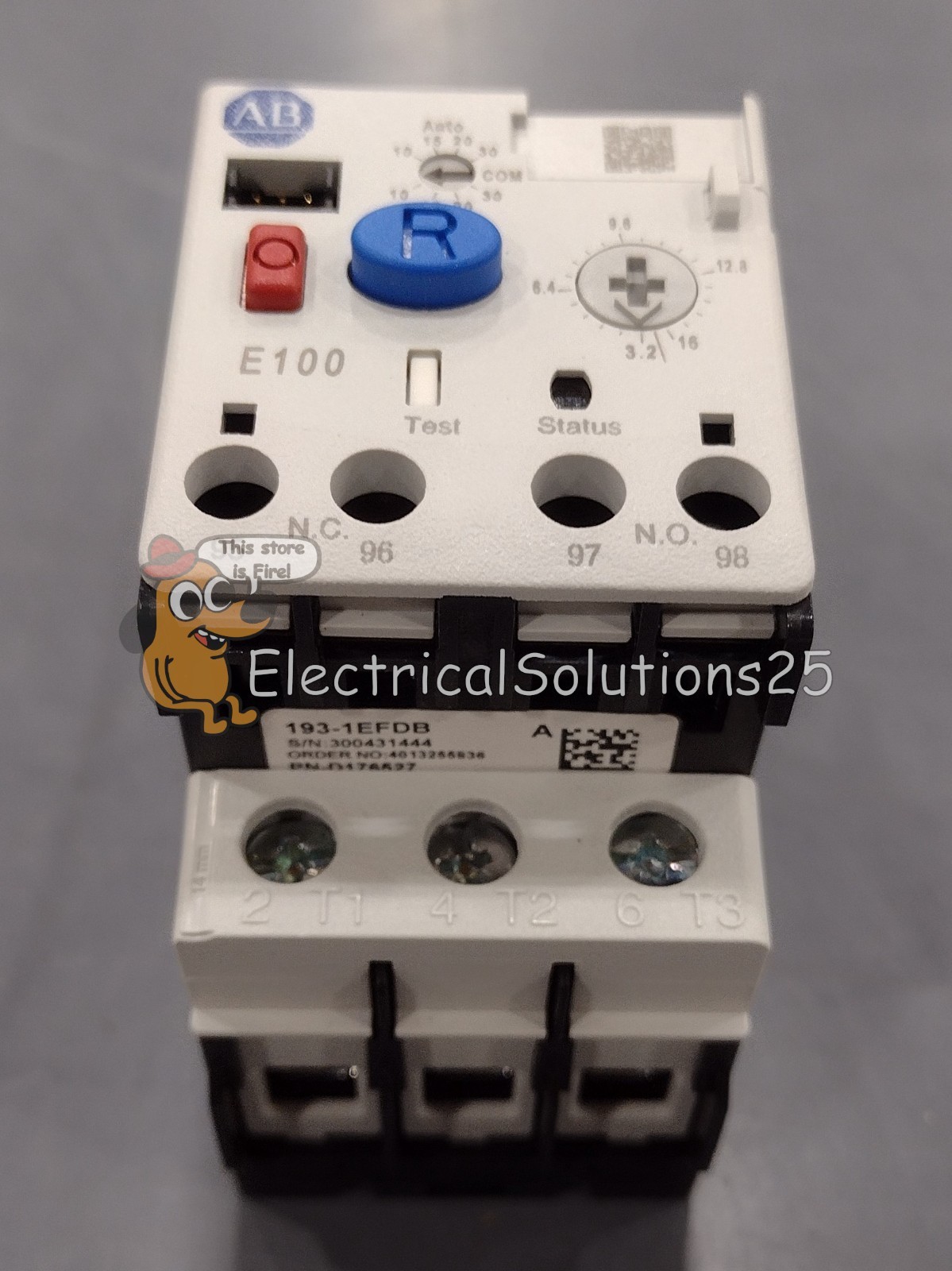 New Allen Bradley 193-1EFDB E100 Overload Relay 3.2-16A - Free Shipping