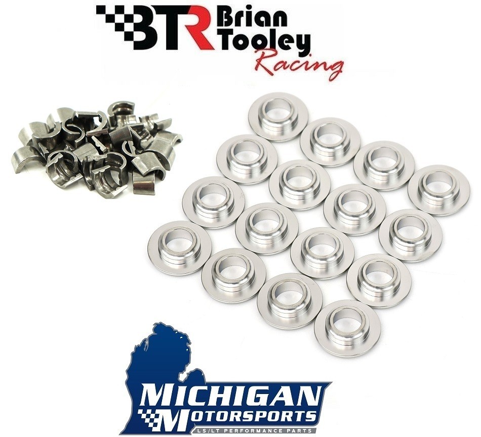 Brian Tooley Titanium Retainers with Locks for LS/LT Beehive Valve Springs BTR