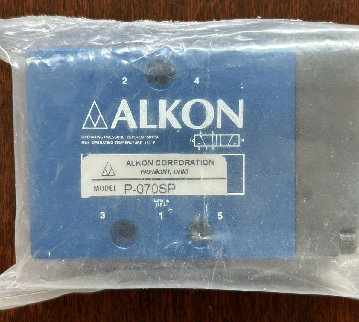 Alkon P-070SP Directional Control Valve, Brand New Sealed Bag