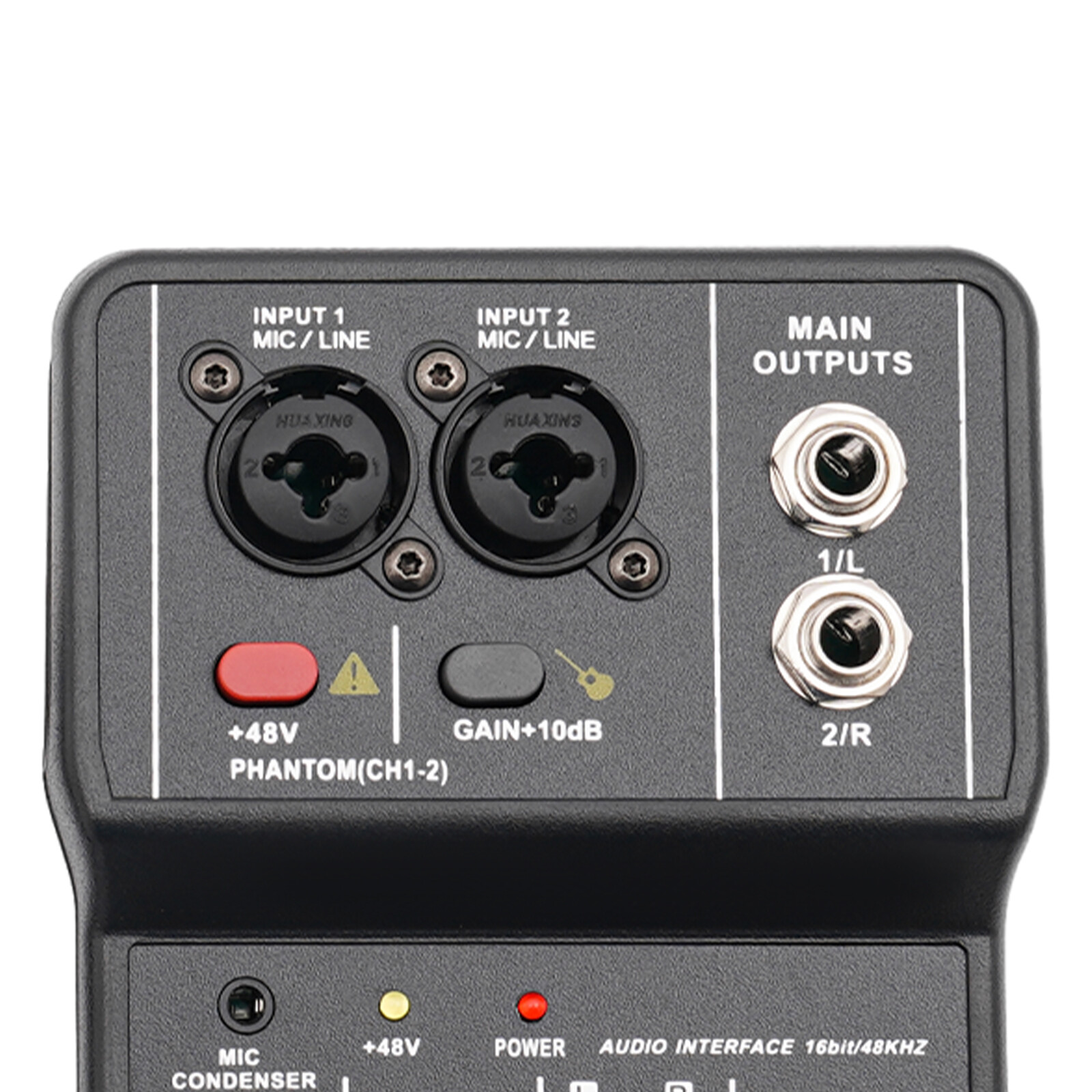 2 Channel Mini Audio Mixer Bluetooth USB DJ Console + Sound Card Studio Mixer