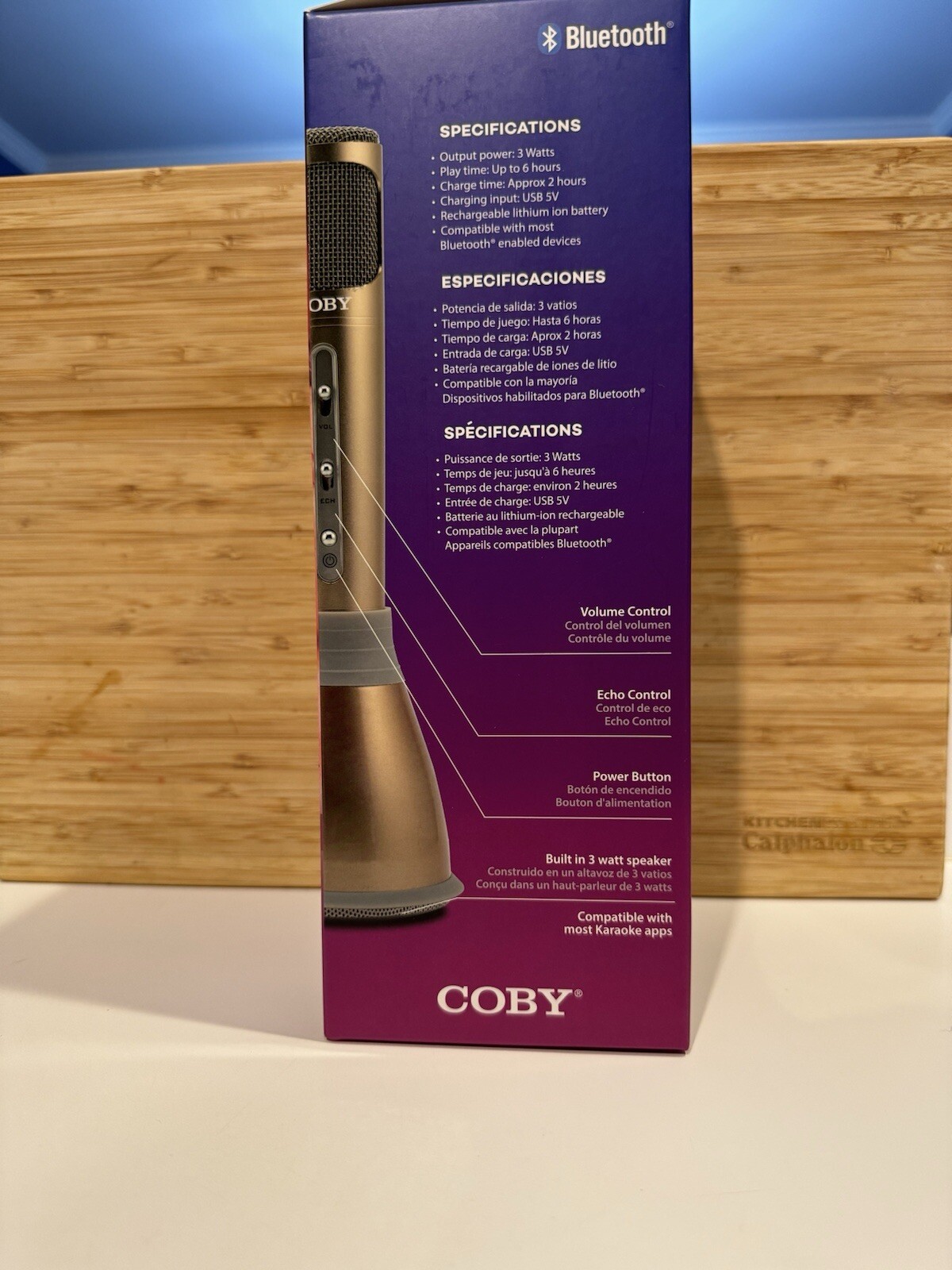Coby Bluetooth 4 In 1 Karaoke Mic Loud Speaker Recorder