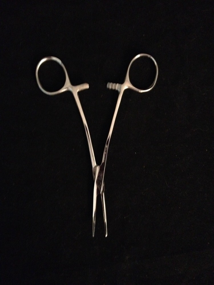 Lot of 2 NEW S.S. PAKISTAN Hemostatic Forceps Curved 5.75"