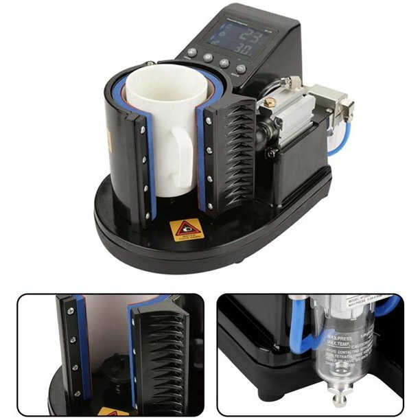 11oz Pneumatic Mug Heat Press Transfer Machine Sublimation Printing US free ship