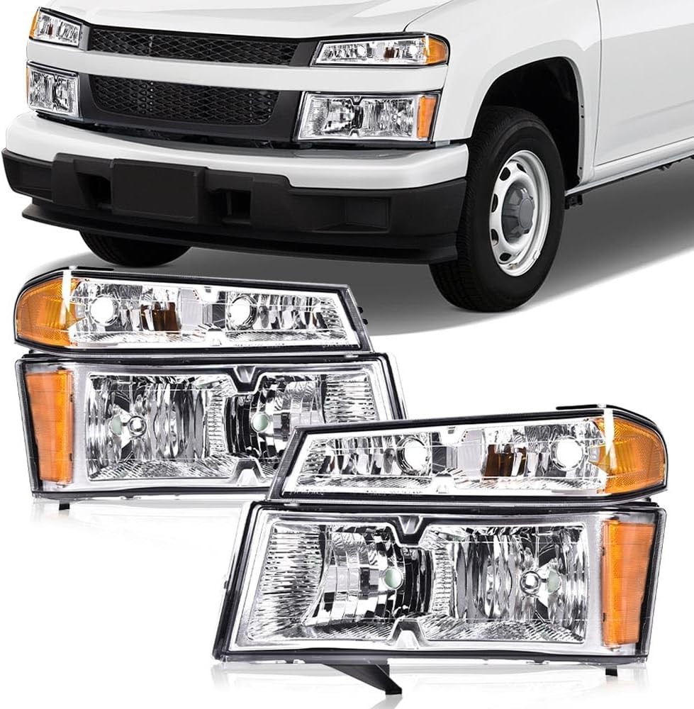 Headlights Bumper Lights Left Right for Chevy Colorado GMC Canyon 2004-2012