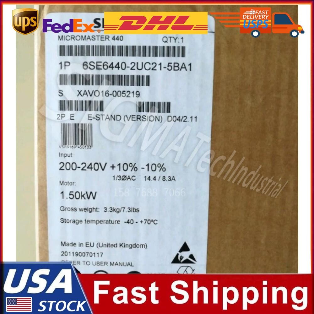 New Siemens 6SE6440-2UC21-5BA1 6SE6 440-2UC21-5BA1 1 Year Warranty Fast Shipping