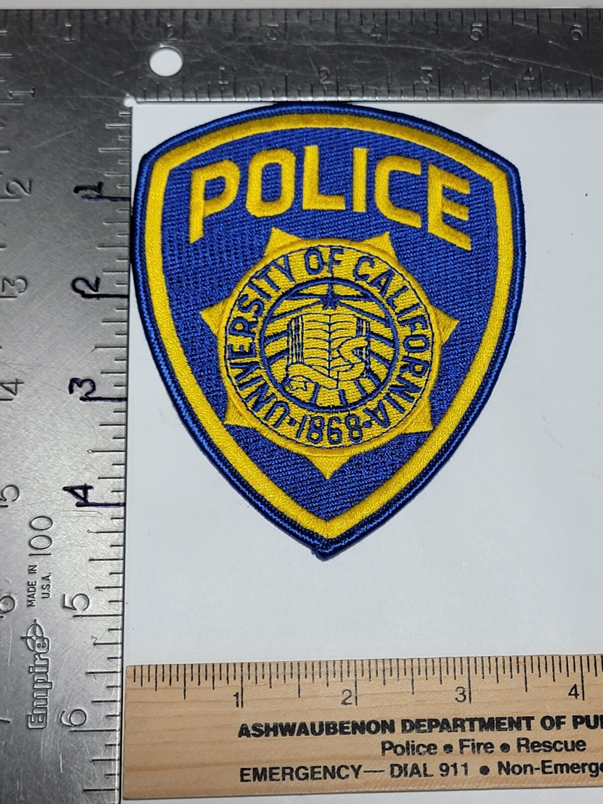 Bin1 b11 Police patch California University Of