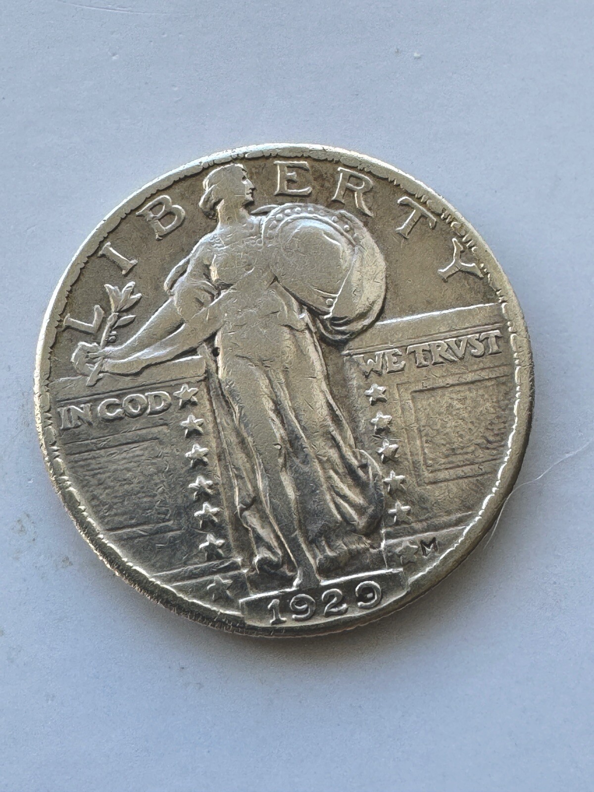1929-p Standing Liberty Quarter With AU Details