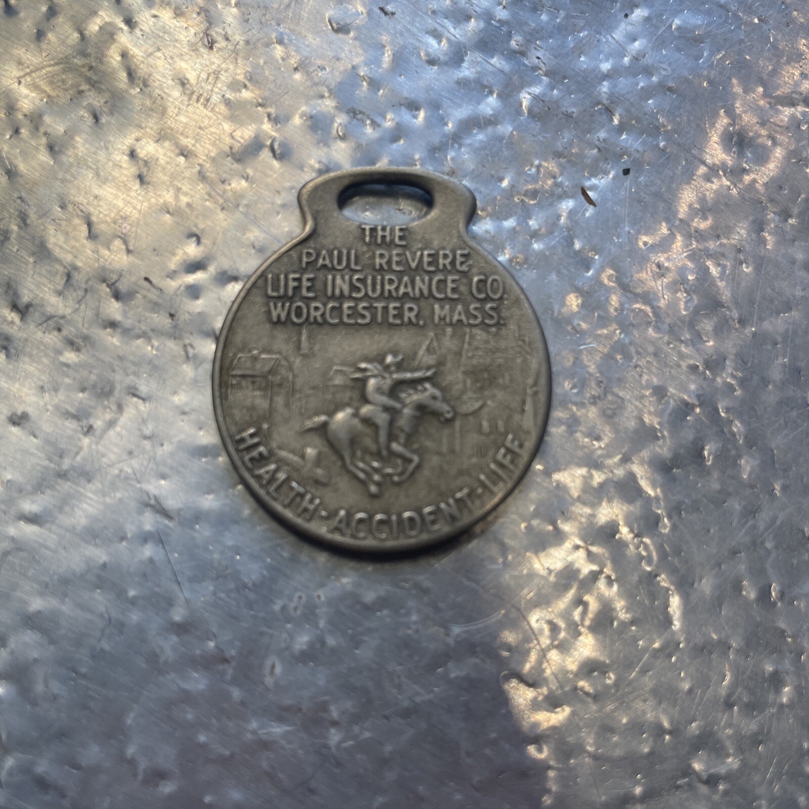 Vintage The PAUL REVERE LIFE INSURANCE Co. Worcester, Mass. KEYFOB Reg#834117